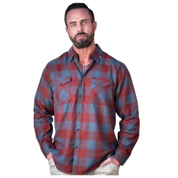 NEW Dixxon B Strong Andar Plaid Button Up Shirt Flannel Size Large - Picture 1 of 10